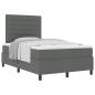 Preview: Boxspringbett mit Matratze Dunkelgrau Kleines Doppelstoff