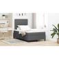 Preview: Boxspringbett mit Matratze Dunkelgrau Kleines Doppelstoff