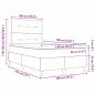 Preview: Boxspringbett mit Matratze Schwarz Kleines Doppelbett Stoff