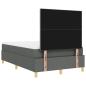 Preview: Boxspringbett mit Matratze Dunkelgrau Klein-Doppel Stoff