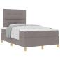 Preview: Boxspringbett mit Matratze Taupe Kleines Doppelbett Stoff