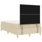 Preview: Boxspringbett mit Matratze Creme Klein Doppelstoff