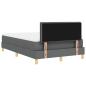Preview: Boxspringbett mit Matratze & LED Dunkelgrau 120x190 cm Stoff