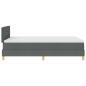 Preview: Boxspringbett mit Matratze & LED Dunkelgrau 120x190 cm Stoff