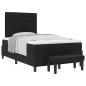 Preview: Boxspringbett mit Matratze & Bank Schwarz 120x190 cm Stoff