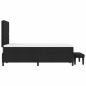 Preview: Boxspringbett mit Matratze & Bank Schwarz 120x190 cm Stoff