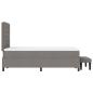Preview: Boxspringbett mit Matratze & Bank Taupe 120x190 cm Stoff