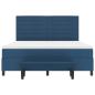 Preview: Boxspringbett mit Matratze & Bank Blau 180x200 cm Stoff