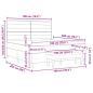 Preview: Boxspringbett mit Matratze & Bank Blau 180x200 cm Stoff