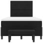 Preview: Boxspringbett mit Matratze & Bank Schwarz 120x190 cm Stoff