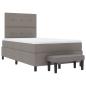Preview: Boxspringbett mit Matratze & Bank Grau 120x190 cm Stoff