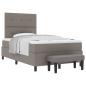 Preview: Boxspringbett mit Matratze & Bank Grau 120x190 cm Stoff