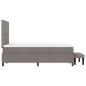 Preview: Boxspringbett mit Matratze & Bank Grau 120x190 cm Stoff
