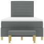 Preview: Boxspringbett mit Matratze & Bank Dunkelgrau 120x190 cm Stoff