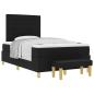 Preview: Boxspringbett mit Matratze & Bank Schwarz 120 x 190 cm Stoff