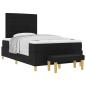 Preview: Boxspringbett mit Matratze & Bank Schwarz 120 x 190 cm Stoff