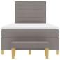 Preview: Boxspringbett mit Matratze & Bank Taupe 120x190 cm Stoff