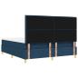 Preview: Boxspringbett mit Matratze & Bank Blau 180x200 cm Stoff