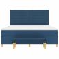 Preview: Boxspringbett mit Matratze & Bank Blau 180x200 cm Stoff