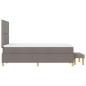Preview: Boxspringbett mit Matratze & Bank Taupe 120x190 cm Stoff