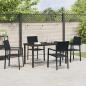 Preview: 5-teiliges Garten-Esszimmer-Set Schwarz Poly Rattan