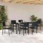 Preview: 4-teiliges Garten-Esszimmer-Set Schwarz Poly Rattan