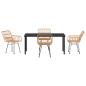 Preview: 5-teiliges Garten-Ess-Set Braunes Poly-Rattan