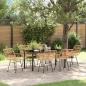 Preview: ARDEBO.de - 7-teiliges Garten Esszimmer Set Brown Poly Rattan
