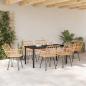 Preview: 7-teiliges Garten Esszimmer Set Brown Poly Rattan