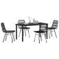 Preview: 5-teiliges Garten-Essplatz-Set Schwarz Poly Rattan