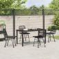 Preview: 5-teiliges Garten-Essplatz-Set Schwarz Poly Rattan