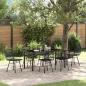 Preview: ARDEBO.de - 7-teiliges Garten-Essgruppe Schwarz Poly Rattan