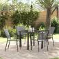 Preview: ARDEBO.de - 5-teiliges Garten-Essset Anthrazit Stahl