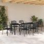 Preview: Garten Essgruppe 7 stk. Anthrazit Pulverbeschichteter Stahl