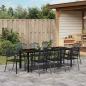 Preview: Garten Essgruppe 9 stk. Anthrazit Pulverbeschichteter Stahl