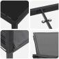 Preview: Garten Essgruppe 9 pcs Schwarz Pulverbeschichteter Stahl