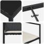 Preview: 5-teiliges Garten-Esszimmerset mit Kissen Schwarz Poly-Rattan