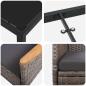 Preview: 5-teiliges Garten-Esszimmer-Set mit Kissen Grau Poly-Rattan