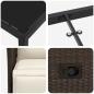 Preview: 3-teiliges Garten-Ess-Set mit Kissen Braun Poly-Rattan