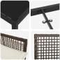 Preview: 3-teilige Garten Esstisch Set mit Kissen Braun Poly Rattan