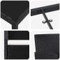 Preview: 5-teiliges Garten-Ess-Set mit Kissen Schwarz Poly-Rattan