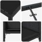 Preview: 5-teilige Garten-Essgruppe mit Kissen Schwarz Poly Rattan