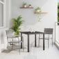 Preview: ARDEBO.de - 3-teiliges Garten-Essset Grau Poly-Rattan