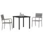 Preview: 3-teiliges Garten-Essset Grau Poly-Rattan