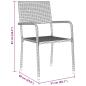 Preview: 3-teiliges Garten-Essset Grau Poly-Rattan