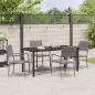 Preview: 5-teiliges Garten Essset Grau Poly-Rattan