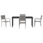 Preview: 5-teiliges Garten Essset Grau Poly-Rattan