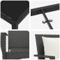 Preview: 7-teilige Garten Esszimmer Set mit Kissen Schwarz Poly Rattan
