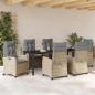 Preview: Garten Essgruppe 7 stk. Beige Poly-Rattan