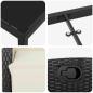 Preview: Garten Essgruppe mit Kissen 7 pcs Schwarz Poly-Rattan